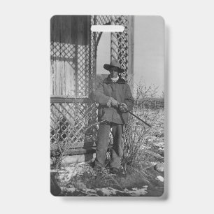 Cowboy Rancher or Canadian Outlaw of Old West ID Badge