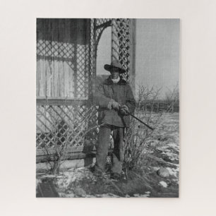 Cowboy Rancher or Canadian Outlaw of Old West Jigsaw Puzzle