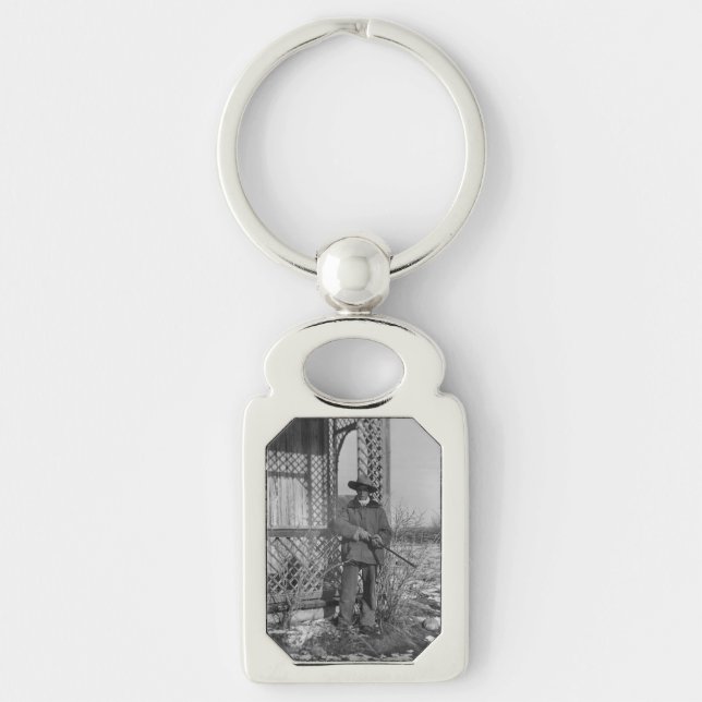 Cowboy Rancher or Canadian Outlaw of Old West Key Ring (Front)