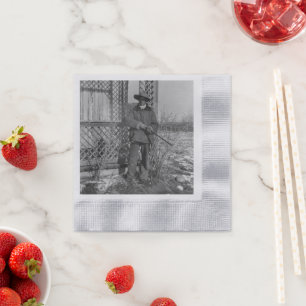 Cowboy Rancher or Canadian Outlaw of Old West Napkin