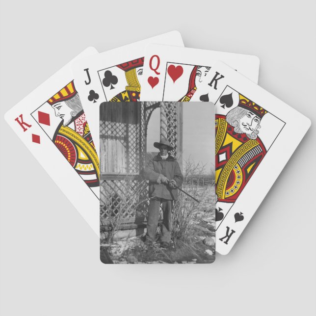 Cowboy Rancher or Canadian Outlaw of Old West Playing Cards (Back)