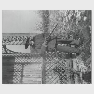 Cowboy Rancher or Canadian Outlaw of Old West Wrapping Paper