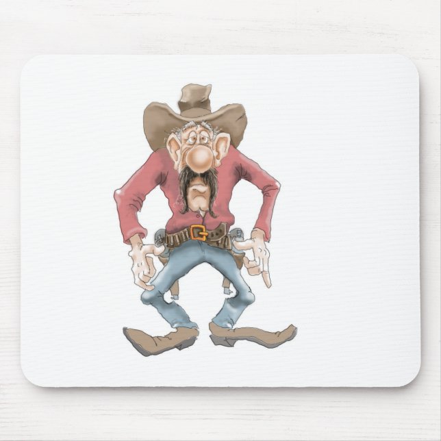 Cowboy ready to Draw Mouse Mat (Front)