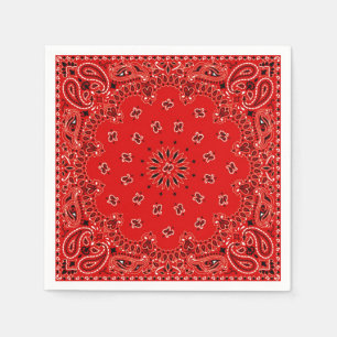 Cowboy Red Paisley Bandanna Scarf BBQ Picnic Napki Napkin