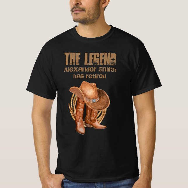 Cowboy Retirement Western T-Shirt (Front)