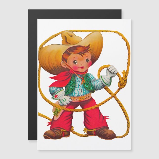 Cowboy Retro Boy Child Cute Western (Front/Back)