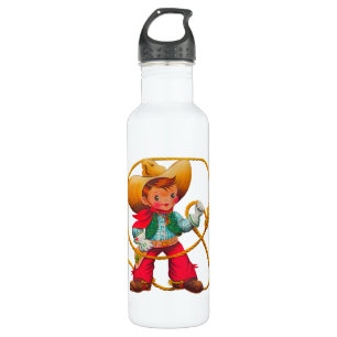 Cowboy Retro Boy Child Cute Western 710 Ml Water Bottle