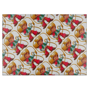Cowboy Retro Boy Child Cute Western Cutting Board