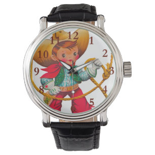 Cowboy Retro Boy Child Cute Western Watch