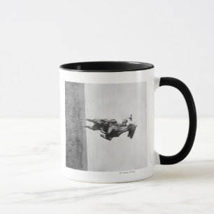 Cowboy Rides Bronco Rising on its Hing Legs Mug