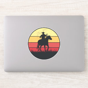 Cowboy Riding Horse Vintage Sunset Texas Boy Gift
