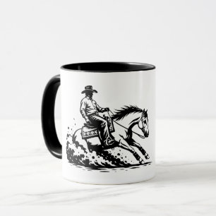 Cowboy Riding Horse Western Equestrian Mug