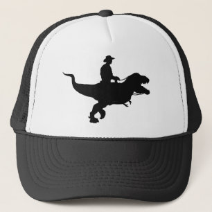 Cowboy Riding T-Rex Trucker Hat
