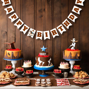 Cowboy Rocking Horse Boy Birthday Bunting