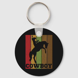 Cowboy Rodeo Horse Retro Western Cowboy Horseck Ri Key Ring