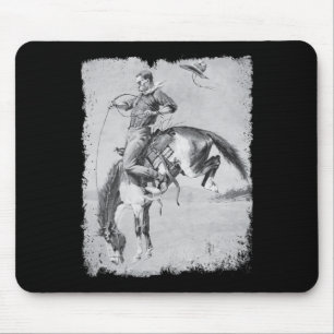 Cowboy Rodeo Horse Western Country Vintage Bronco  Mouse Mat