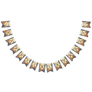 Cowboy rodeo horses equestrian wild west party bunting