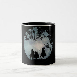 Cowboy Rodeo Roping in Moonlight Coffee Cup
