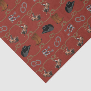 Cowboy Rodeo Tack Tissue Paper