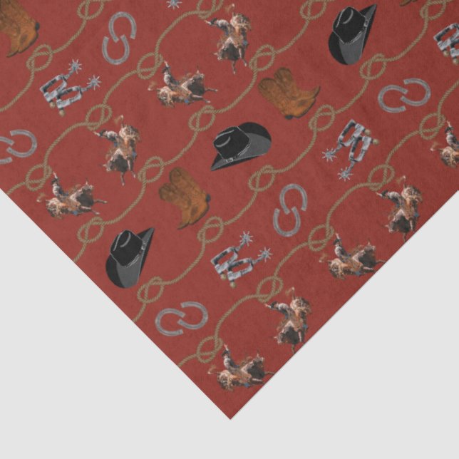 Cowboy Rodeo Tack  Tissue Paper (Detail)