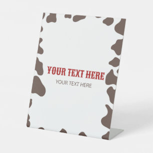 Cowboy Rodeo Western Wild West Custom Party Pedestal Sign