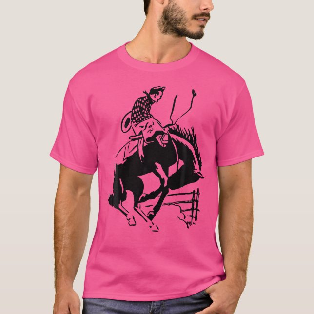 Cowboy Rodeo Western Wrangler Ranch T-Shirt (Front)