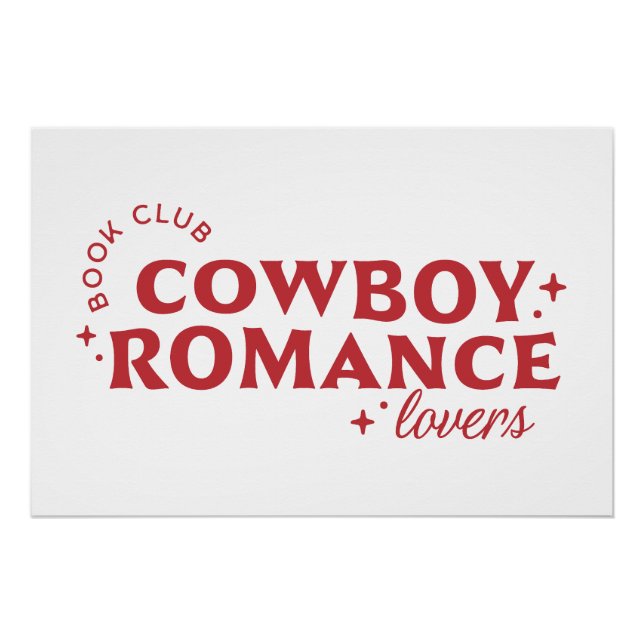 Cowboy romance lovers book club poster (Front)