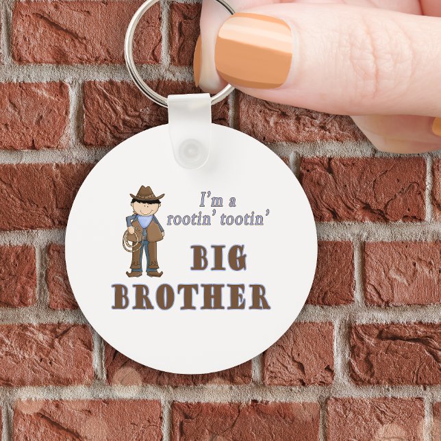 cowboy rootin tootin big brother key ring (Creator Uploaded)