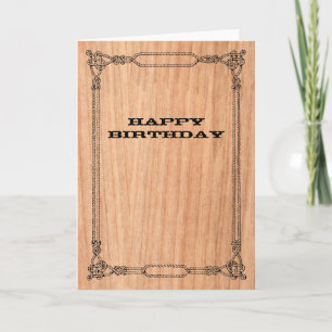 Cowboy Rope Frame Birthday Card