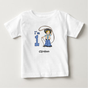 Cowboy Roper 1st Birthday Baby T-Shirt