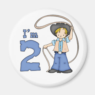 Cowboy Roper 2nd Birthday Magnet