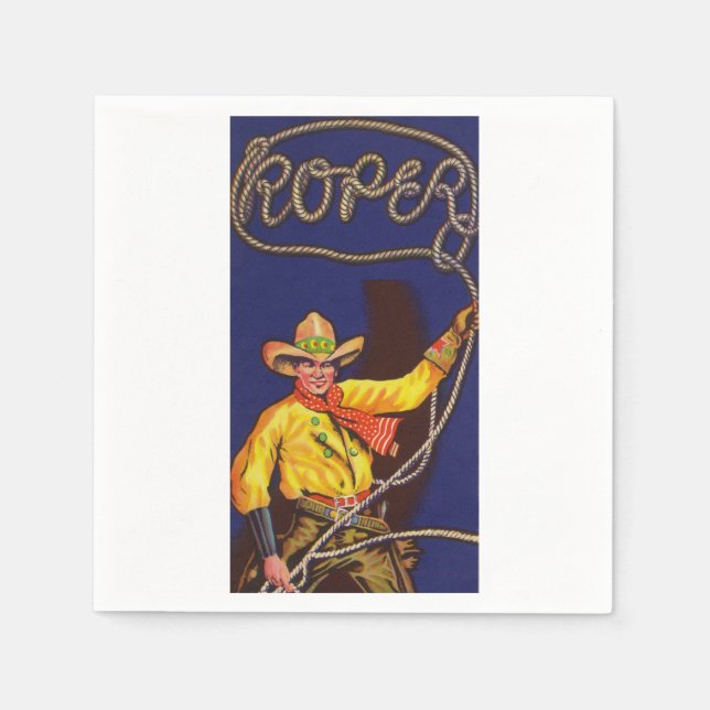 Cowboy Roper Paper Napkins (Front)