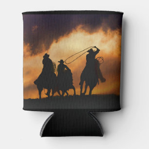 Cowboy Roping in the Sunset Rodeo Cosy Can Cooler