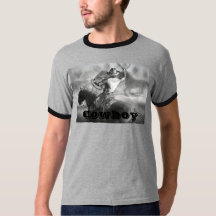 Cowboy Roping Wild Horses Mens T-Shirt