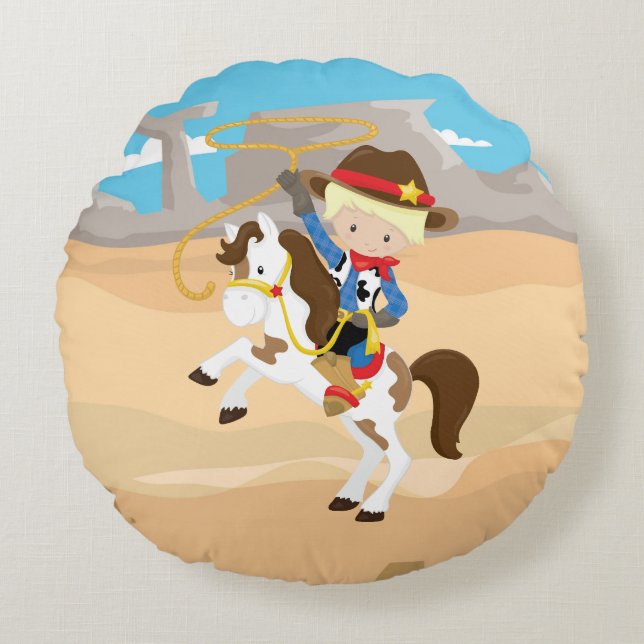 Cowboy Round Cushion (Front)