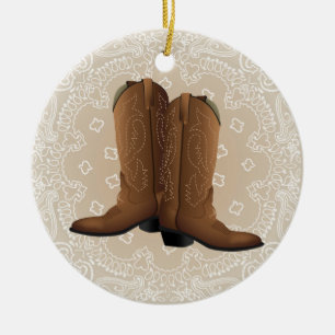 Cowboy Round Up! Ceramic Tree Decoration