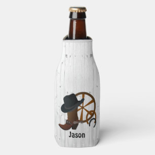 Cowboy Rustic Personalised Bottle Cooler