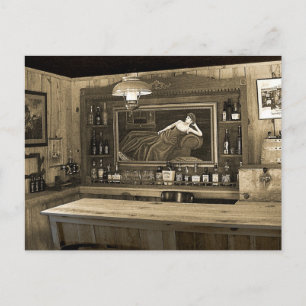 Cowboy Saloon Postcard
