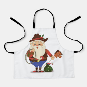Cowboy Santa Claus Apron