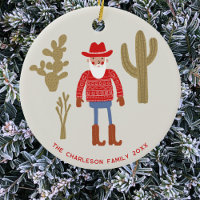 Cowboy Santa Claus Christmas Custom Text