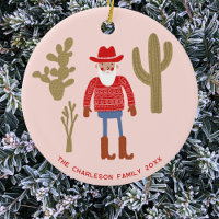 Cowboy Santa Claus Christmas Custom Text