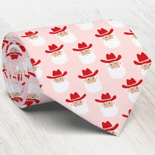 Cowboy Santa Claus Western Christmas Fun Tie