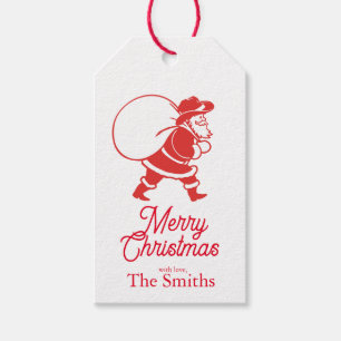 Cowboy Santa Gift Tags