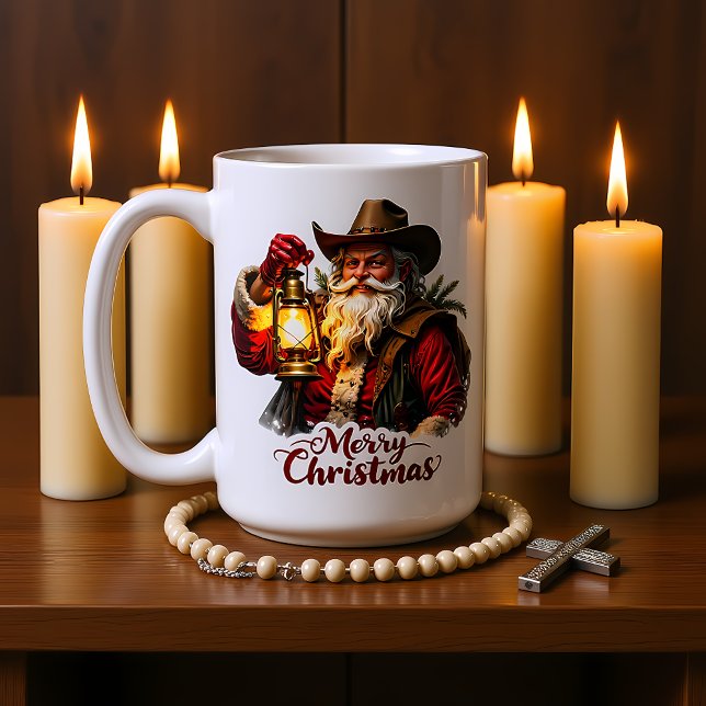 Cowboy Santa Lantern Light Coffee Mug (Creator Uploaded)