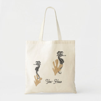 Cowboy Seahorse Tote Bag