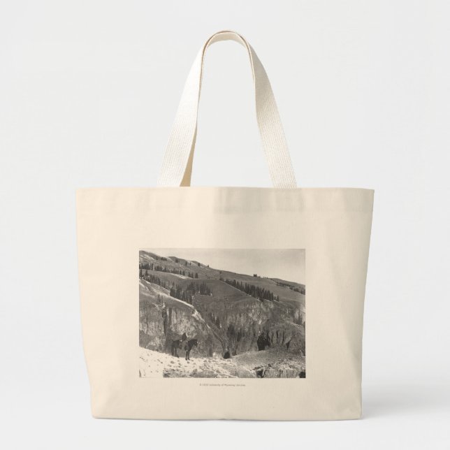 Cowboy separated from his herd. large tote bag (Front)