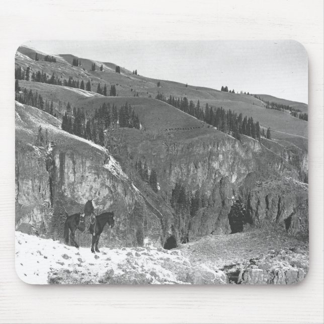 Cowboy separated from his herd. mouse mat (Front)