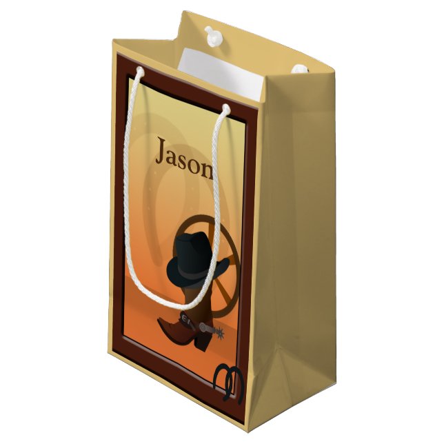 Cowboy SGB Small Gift Bag (Front Angled)