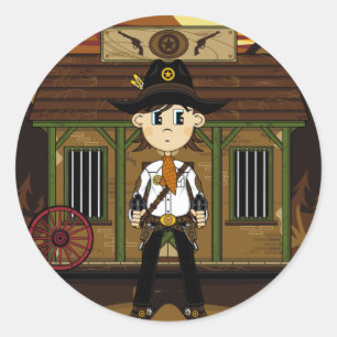 Cowboy Sheriff at Jail Sticker