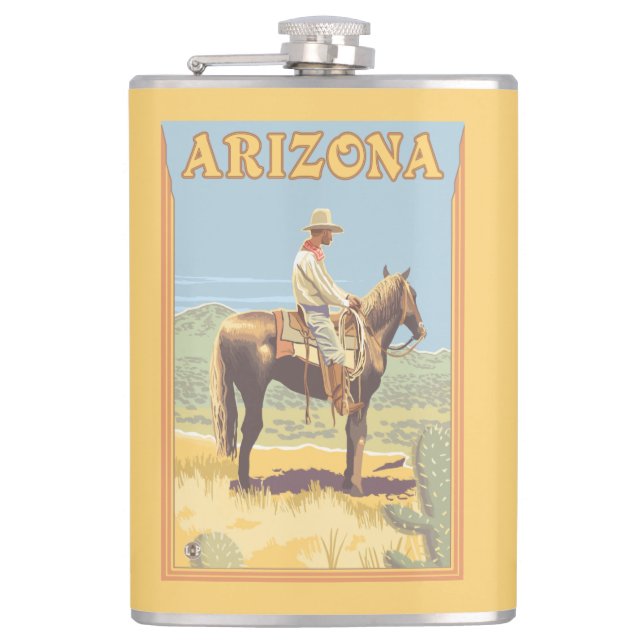 Cowboy (Side View)Arizona Hip Flask (Front)